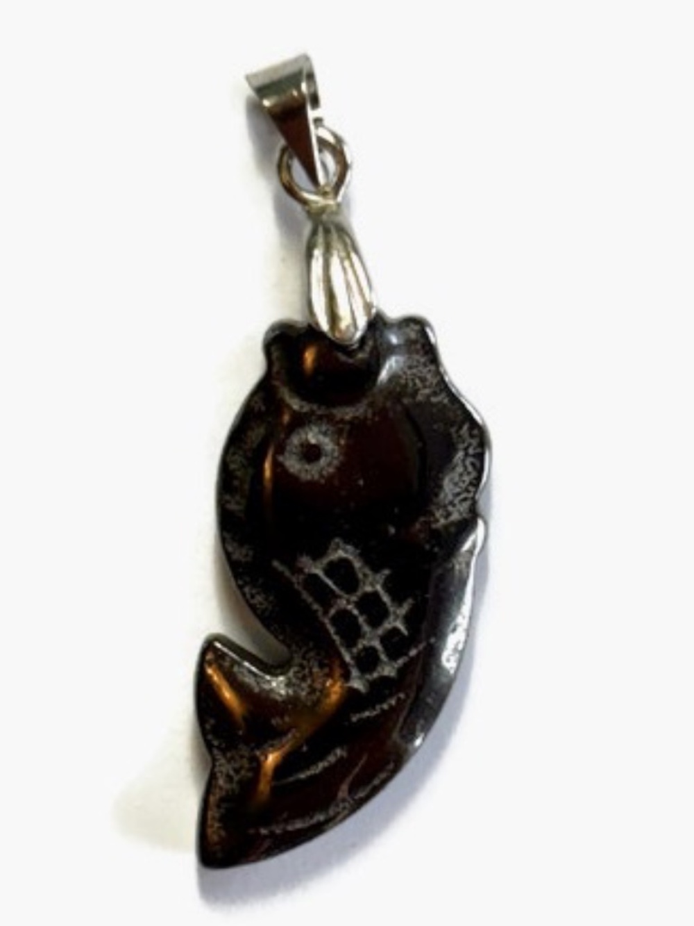 🔥$1 Clearance Hematite Fish Pendant 26mm x 11mm x 4mm (1pc)